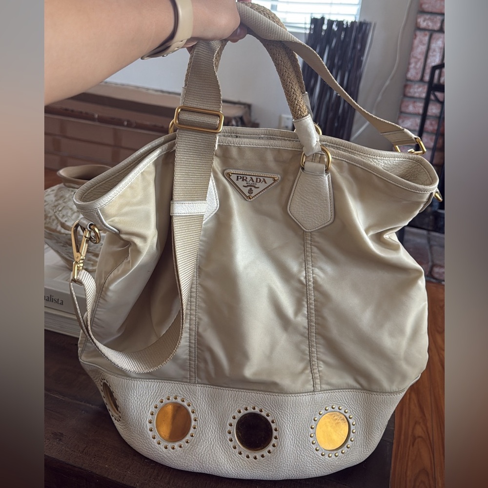 Prada Nylon & Leather tote/satchel bag